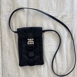 Givenchy cross body nylon phone pouch. 3 pockets